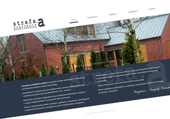 Projekt i wykonanie strony.<br>
www.strefa-a.pl